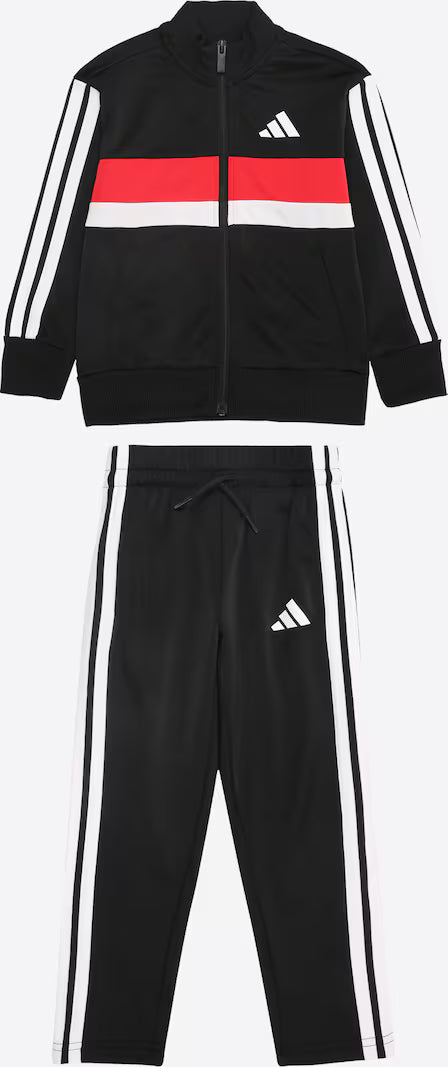 Trening Adidas – Negru cu Dungi Albe și Detalii Contrastante